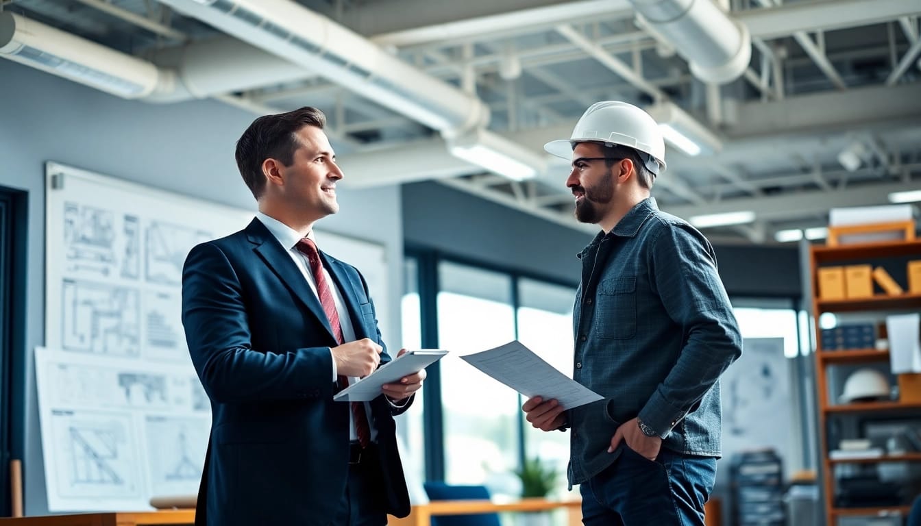 Headhunter Ingenieure berät in einem modernen Büro über Karrieremöglichkeiten.