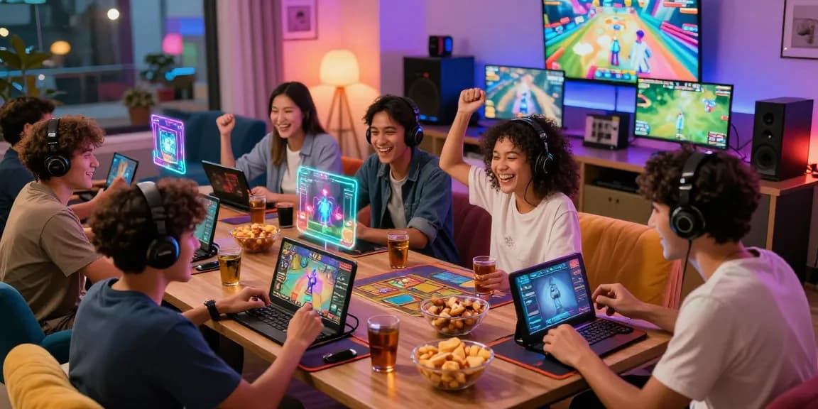 Exciting online gaming event at https://b52club.radio.fm/ with players enjoying multiplayer card games in a vibrant setting.