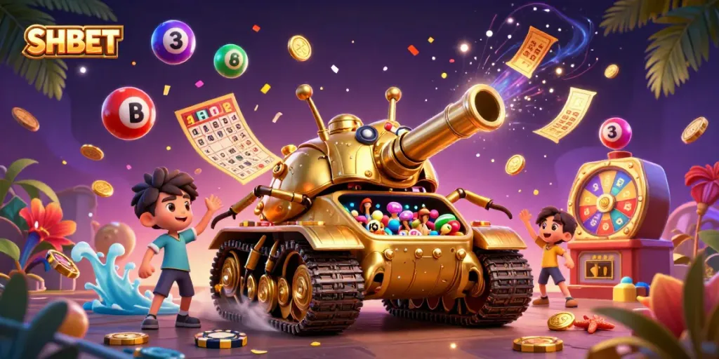Experience thrilling gameplay at SHBET with captivating casino visuals and dynamic lottery elements.