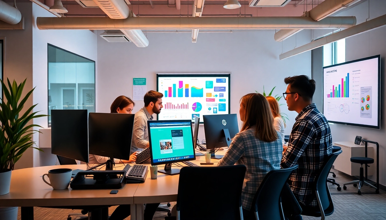 Team collaborating on SEO.my strategies to boost online visibility and engagement.