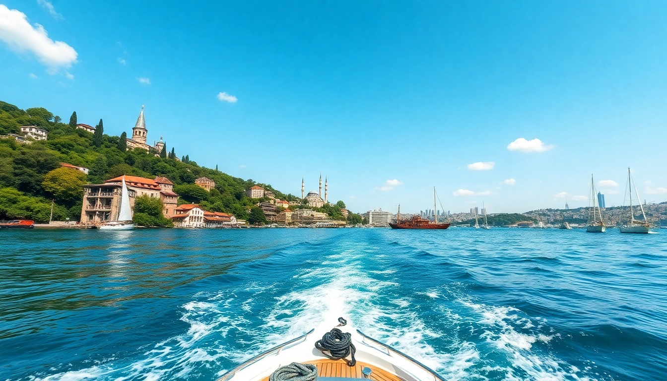 Bosphorus daytime cruise with scenic views and historical landmarks.
