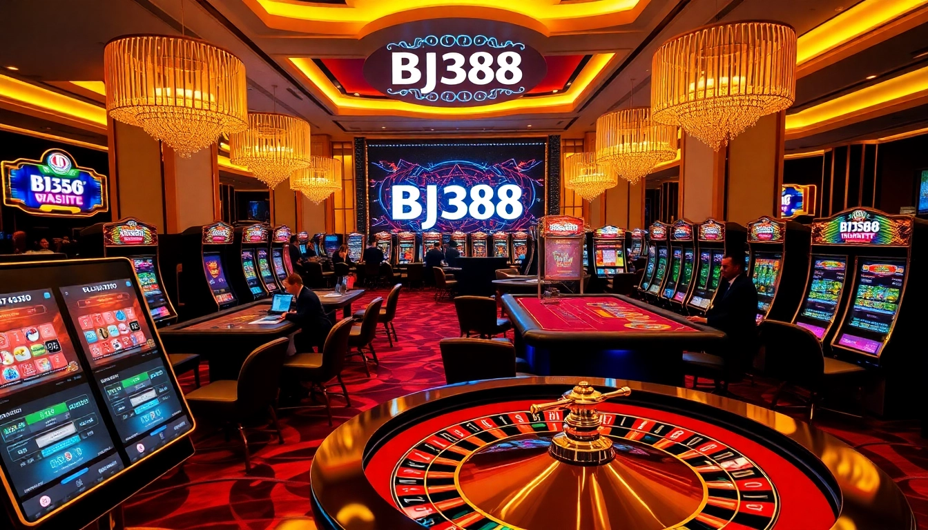 Experience the excitement of BJ388's luxurious online casino with thrilling gaming action.