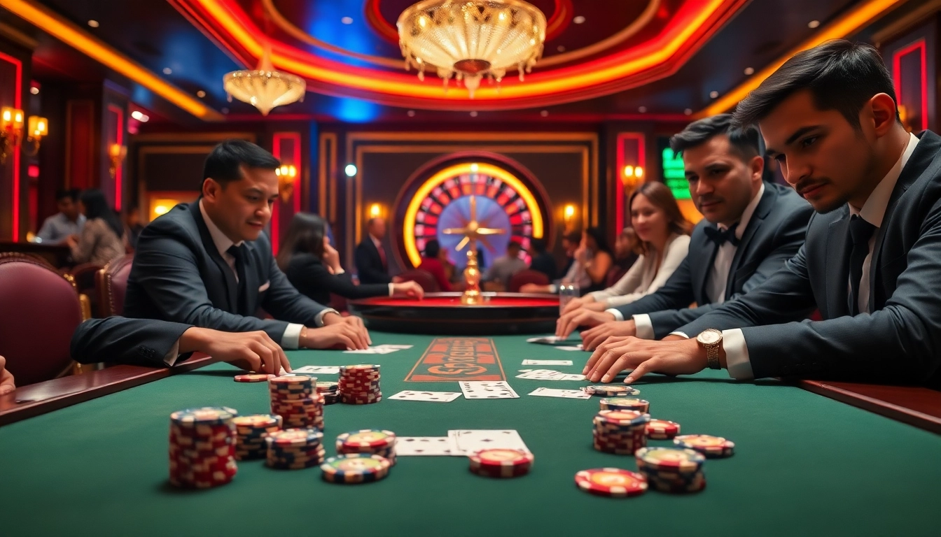 Engage in thrilling poker action at https://mm88.agency/ with professionals at a luxurious casino table.